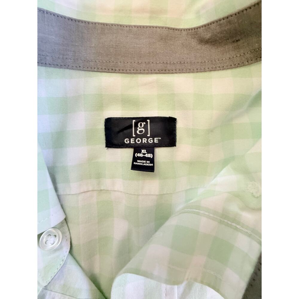 Men’s XL Button Down Shirt Bundle Weatherproof Vintage & George Plaid Check - Picture 11 of 14